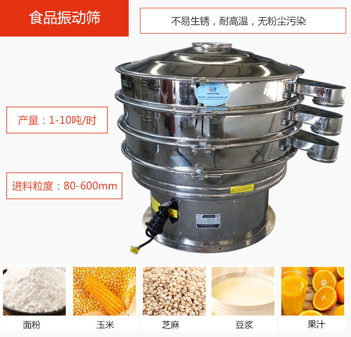 食品妖精动漫官网不易生锈，耐高温，无粉尘污染，产量在1-10吨/时。